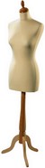 busto sartoriale donna completo di base treppiede in legno