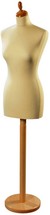 busto sartoriale donna con maglina e base legno tonda