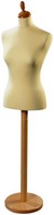 busto sartoriale polistirolo donna con maglina ecr e base legno circolare