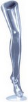 gamba donna trasparente per esposizione collant