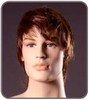 viso maschile con capelli per manichino
