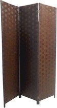 separe pieghevole tre antine rattan tinta tabacco M0793T