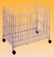 carrello pieghevole con cesto filo ferro verniciato bianco GS04096X