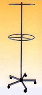 stend con doppio tondo appendiabiti su ruote GS02502C