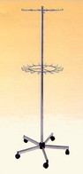 stender a doppia raggiera su piantana con ruote GS02542C