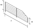 Divisori in filo cromato per ripiani metallo H 80-160