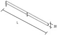 Divisorio in filo cromato per piani metallo H 30