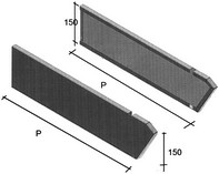 fascia laterale di chiusura cappello inclinato per scaffale metallico