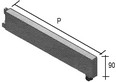 fase in tubo alta cm 9 per montanti scaffali