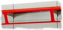 cappello scaffale con veletta per display
