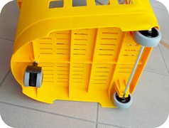 base carrello spesa con tre ruote