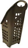 carrello in plastica nera trolley per market