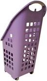 cestello spesa trolley in viola per minimarket