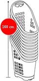 dimensioni colonna cestelli trolley accatastati