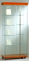 vetrina con piani girevoli e cappello con faretti 80 x 40 x 187 AT8-18G