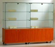 vetrinette con mobiletto ante battenti cm 157 x 40 x 140 AT16-14M