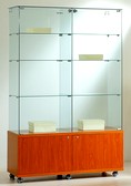vetrina con armadietto ante battenti cm 117 x 40 x 180 AT12-18M