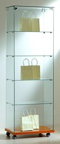 vetrinetta cm 60 x 40 x 180 con ruote AT6-18