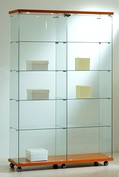 vetrina su ruote con piani e antine cm 117 x 40 x 180 AT12-18