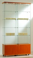 vetrinetta doppia con mobiletto e illuminazione con faretti 117 x 40 x 220 AT12-22M