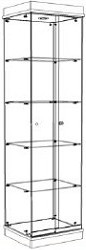 vetrinetta con top in legno e luce antine scorrevoli