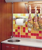 mobiletto con lavello e gruppo miscelatore per salumeria