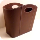 cesto porta riviste gettacarta porta bottiglie similpelle tinta tabacco ATPE0061