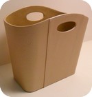 cesto borsa rettangolare con manici in similpelle colore miele ATPE0061M