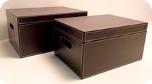 set due scatole con coperchio in similpelle per articoli regalo ATPE0065