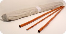 canne di bamboo da cm 200 colore arancio alte cm 200 AT3037A