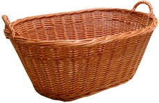 cesto vimini ovale cm 60x40x24 h con maniglie AT030360