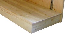 base in legno per scaffalatura serie arredi Rustica