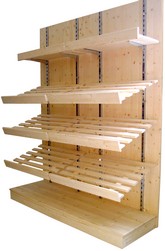 scaffale frutta  verdura in legno