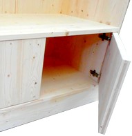 antina mobile panetteria in listellare abete spessore
