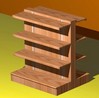 scaffale gondola a piani in legno da cm 120 11