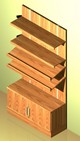 scaffali in legno per vini con mobiletto antine battenti