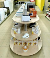 scaffale gondola per negozi piccoli elettrodomestici