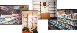 mobili e scaffali per negozi di fiori e piante, erboristerie