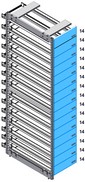 cassettiera farmacia 15 cassetti cm 14