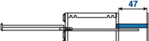 distanziatore per cassetti prof cm 110