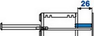 distanziatore per cassetti prof cm 72,5