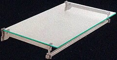 ripiano vetro con barra porta abiti