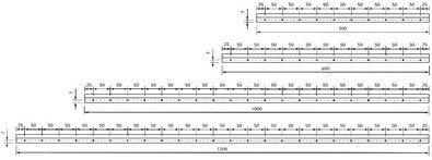 schema della foratura della barra bottoni