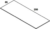 piano inferiore di tavolo con cavalletti cm 200