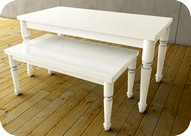tavoli bassi stile anni 50 per esposizione prodotti vetrina negozi