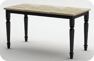 tovolo rustico con gambe stile vecchia cucina e piano vintage