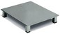 base per totem in cromo cm 30 x 35 con attacco laterale