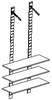 scaffale con 3 piani e 2 broches frontali