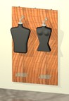 1 pannello a microdoghe con 2 torsi uomo donna