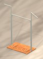 2 espositore appenderia cm 100 con broches regolabile